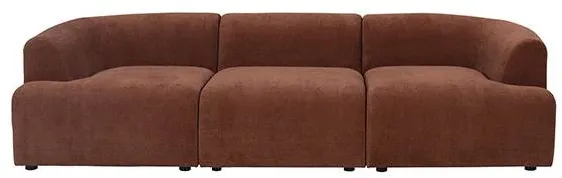 Baloo 3 pers. modulsofa - rustrød stof